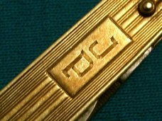 VINTAGE RICHARDSON GERMANY R14K FOLDING POCKET WATCH FOB RAILROAD KNIFE KNIVES OLD