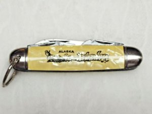 Vintage IMPERIAL USA PROV. R.I "ALASKA ADVERTISING" 4 BLADE CAMP KNIFE