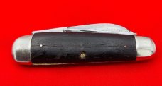 Vintage H BOKER & CO’S IMPROVED CUTLERY Double End Jumbo Jack Pocket Knife Ebony c.1869-1920’s