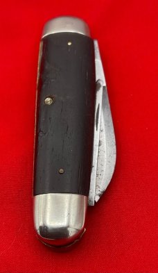Vintage H BOKER & CO’S IMPROVED CUTLERY Double End Jumbo Jack Pocket Knife Ebony c.1869-1920’s