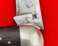 Vintage H BOKER & CO’S IMPROVED CUTLERY Double End Jumbo Jack Pocket Knife Ebony c.1869-1920’s