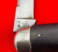 Vintage H BOKER & CO’S IMPROVED CUTLERY Double End Jumbo Jack Pocket Knife Ebony c.1869-1920’s