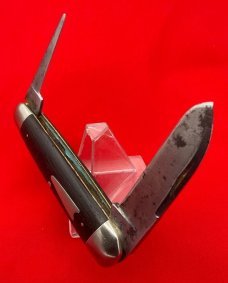 Vintage H BOKER & CO’S IMPROVED CUTLERY Double End Jumbo Jack Pocket Knife Ebony c.1869-1920’s