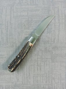 TA Davison Lambsfoot Swayback Jack Knife,NEW,3 3/4",Sambar Stag...jeweled liners .CTS-xhp..#2087