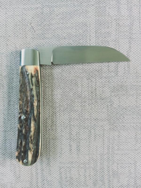 TA Davison Lambsfoot Swayback Jack Knife,NEW,3 3/4",Sambar Stag...jeweled liners .CTS-xhp..#2087 TA Davison Lambsfoot Swayback Jack Knife,NEW,3 3/4",Sambar Stag...jeweled liners .CTS-xhp..#2087