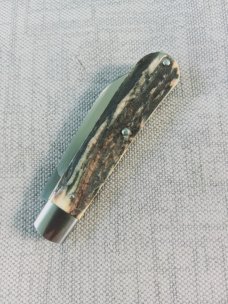 TA Davison Lambsfoot Swayback Jack Knife,NEW,3 3/4",Sambar Stag...jeweled liners .CTS-xhp..#2087