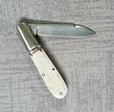 K'roo Custom Giraffe Bone Spear Barlow..3.75..slip..coa...rwl34..filework..liners..spacers...fluted 