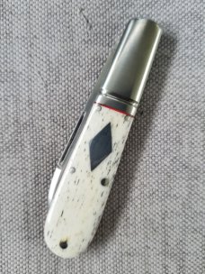 K'roo Custom Giraffe Bone Spear Barlow..3.75..slip..coa...rwl34..filework..liners..spacers...fluted 