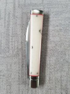 K'roo Custom Giraffe Bone Doctor knife..4"..slip..coa...rwl34..filework..liners..spacers...fluted 