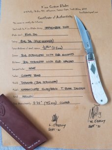 K'roo Custom Giraffe Bone Swayback, TBose..4..slip..coa...rwl34..filework..liners..spacers...fluted 