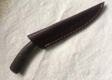 ELK HORN STAG CURVED KNIFE AND SHEATH