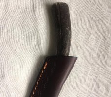 ELK HORN STAG CURVED KNIFE AND SHEATH