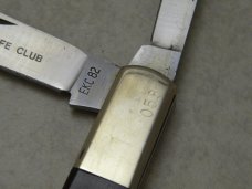 Parker Cut Co 1982 Evansville Knife Club Micarta Barlow Knife in Box