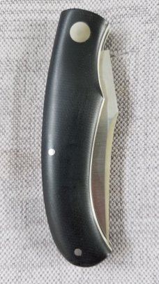 Rhidian Petite French Connection...4"..Black Linen Micarta and  cpm154..Canadian maker seldom seen 
