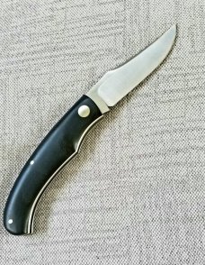Rhidian Petite French Connection...4"..Black Linen Micarta and  cpm154..Canadian maker seldom seen 