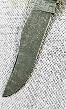 Sacred Bear/Tory Utt Custom Trapper Knife,Stainless Damascus..Norris.. Lava Flow Fat Carbon.G-10, 4"