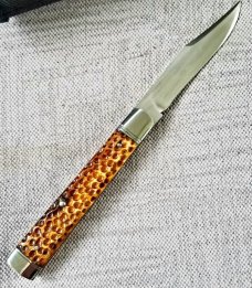 D.R.Davis Doctor Clip Custom..AEB-L .jigged giraffe bon...Fileworked..Jewel liners...MOP shield..4"