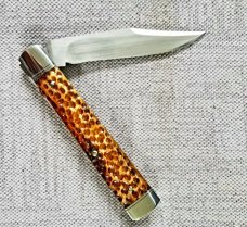 D.R.Davis Doctor Clip Custom..AEB-L .jigged giraffe bon...Fileworked..Jewel liners...MOP shield..4"