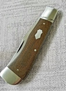 Phil Jacob Arkansas Hunter..4.5..Micarta and Cpm154...Fluted Bolsters...Integras are end caps