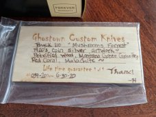 Buck 110 folding hunter Custom Ghostown 1 of 1 *Unused / Mint 