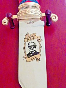 THE OFFICIAL GENERAL ROBERT E LEE BOWIE KNIFE "THE BATTLE OF FREDERICKSBURG" NEW WITH PLAQUE