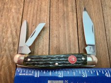 Henckels By Boker Dark Green Pin Feather Jigged Bone Whittler 