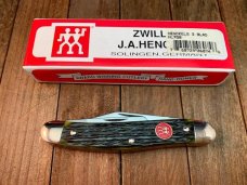 Henckels By Boker Dark Green Pin Feather Jigged Bone Whittler 
