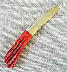Adam Vigil Custom Mini Lanny..3.5"..Cpm154..Culpeper Jigged bone scales...with custom slip 