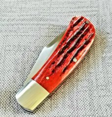 Adam Vigil Custom Mini Lanny..3.5"..Cpm154..Culpeper Jigged bone scales...with custom slip 