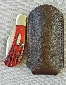 Adam Vigil Custom Mini Lanny..3.5"..Cpm154..Culpeper Jigged bone scales...with custom slip 