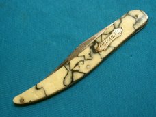 VINTAGE USA COLONIAL PROV RI FANCY HANDLE FOLDING POCKET TOOTHPICK TICKLER FISH KNIFE KNIVES OLD