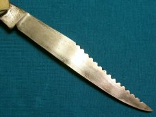 VINTAGE USA COLONIAL PROV RI FANCY HANDLE FOLDING POCKET TOOTHPICK TICKLER FISH KNIFE KNIVES OLD