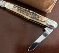 Great Eastern Cutlery Tidioute #331220 Conductor, Nice Sambar Stag Handle, New (GEC 33) 