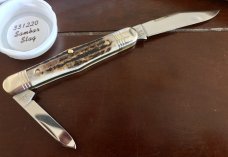 Great Eastern Cutlery Tidioute #331220 Conductor, Nice Sambar Stag Handle, New (GEC 33) 