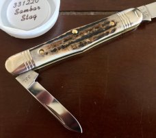 Great Eastern Cutlery Tidioute #331220 Conductor, Nice Sambar Stag Handle, New (GEC 33) 