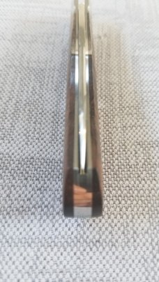 Kabisch Drop Point Trapper. Exotic Koa Wood scales and 01 Tool steel..3.75" closed. Stunning piece
