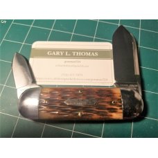 #362210 STL ANTIQUE AMBER BONE BIG JIG KEN DANIELS TIDIOUTE SUNFISH KNIFE