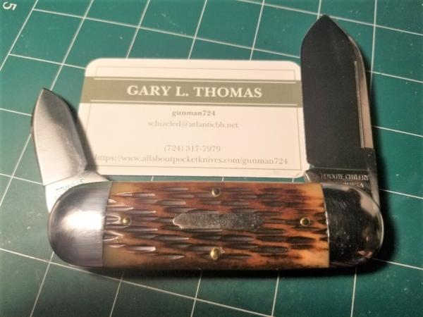 #362210 STL ANTIQUE AMBER BONE BIG JIG KEN DANIELS TIDIOUTE SUNFISH KNIFE #362210 STL ANTIQUE AMBER BONE BIG JIG KEN DANIELS TIDIOUTE SUNFISH KNIFE