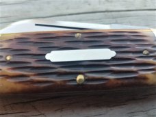#362210 STL  ANTIQUE AMBER BONE BIG JIG KEN DANIELS TIDIOUTE SUNFISH KNIFE