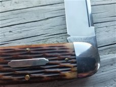 #362210 STL  ANTIQUE AMBER BONE BIG JIG KEN DANIELS TIDIOUTE SUNFISH KNIFE
