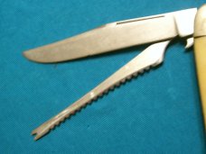VINTAGE ULSTER SS94 USA USA TRAPPER FOLDING POCKET TOOTHPICK TICKLER KNIFE KNIVES OLD SHEATH