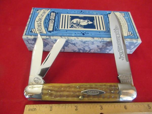 Case Classic 1990  Anglo Saxon Whittler Green Bone Pattern # 6391