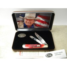 Case XX USA 2010 Barnboard Bone 6254 JOHN WAYNE Trapper Knife NIB