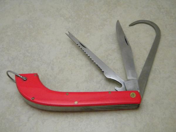 Vintage KORIUM Japan  Jack Fish Knife w/Gaff Hook and Scaler