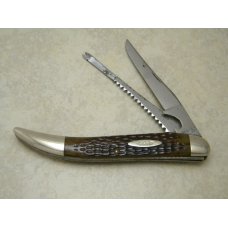 Vintage Case's Tested XX 62098F Green Bone Fish Knife c.1940's