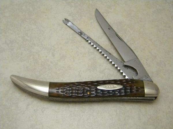 Vintage Case's Tested XX 62098F Green Bone Fish Knife c.1940's
