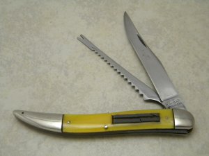 KA-BAR Stainless U.C. Co. Olean, NY Fish Knife w/Hook Sharpener c.1923-52