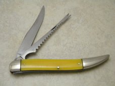 KA-BAR Stainless U.C. Co. Olean, NY Fish Knife w/Hook Sharpener c.1923-52