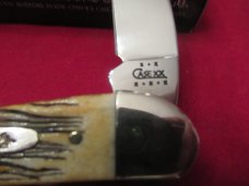 Case XX 2002 Bone Stag Seahorse Whittler Pattern # 6.5355WH