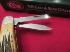 Case XX 2002 Bone Stag Seahorse Whittler Pattern # 6.5355WH